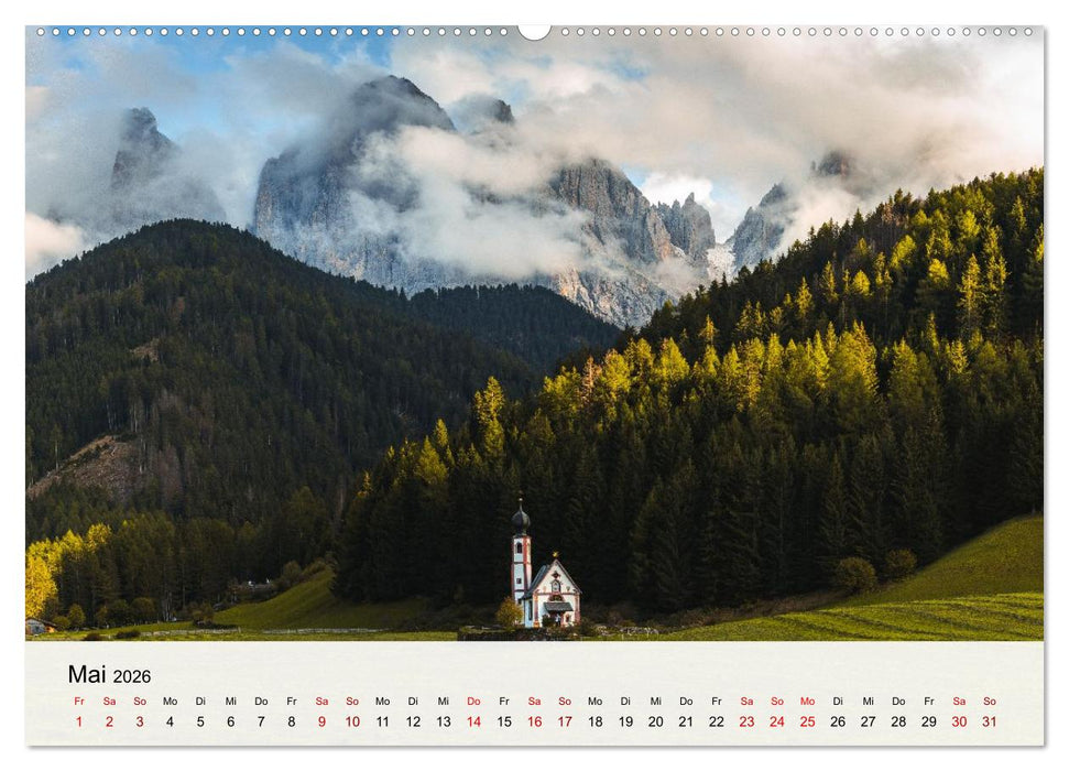 Die Dolomiten - Faszination Berge (CALVENDO Premium Wandkalender 2026)