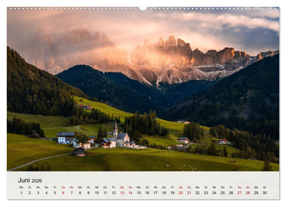 Die Dolomiten - Faszination Berge (CALVENDO Premium Wandkalender 2026)