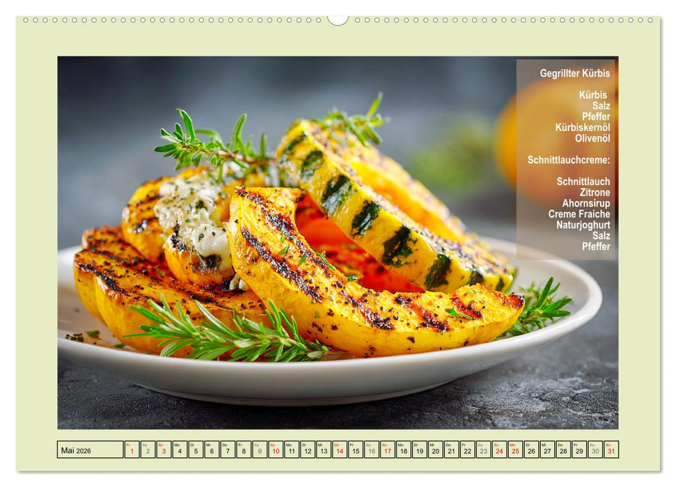 Kürbis-Freestyle-Kochen. Zutaten und Ideen. Mach dein Gericht daraus! (CALVENDO Premium Wandkalender 2026)