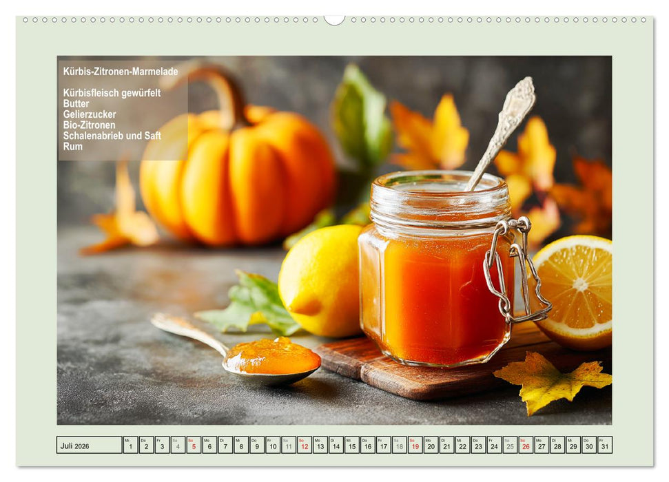 Kürbis-Freestyle-Kochen. Zutaten und Ideen. Mach dein Gericht daraus! (CALVENDO Premium Wandkalender 2026)