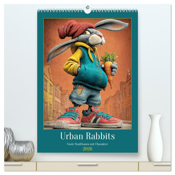 Urban Rabbits. Coole Stadthasen mit Charakter (CALVENDO Premium Wandkalender 2026)