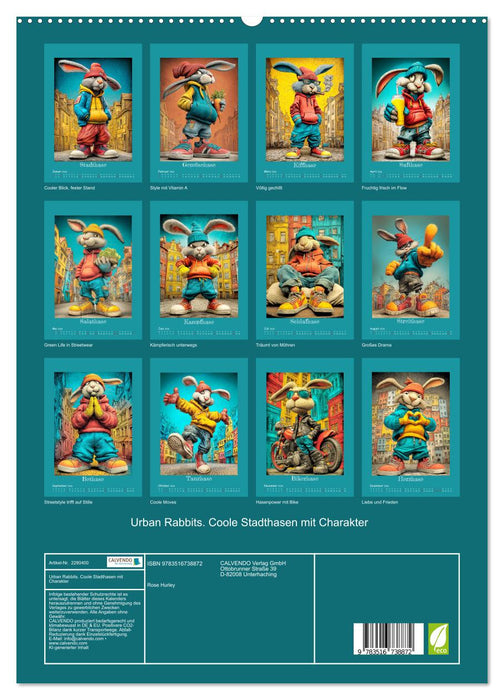 Urban Rabbits. Coole Stadthasen mit Charakter (CALVENDO Premium Wandkalender 2026)