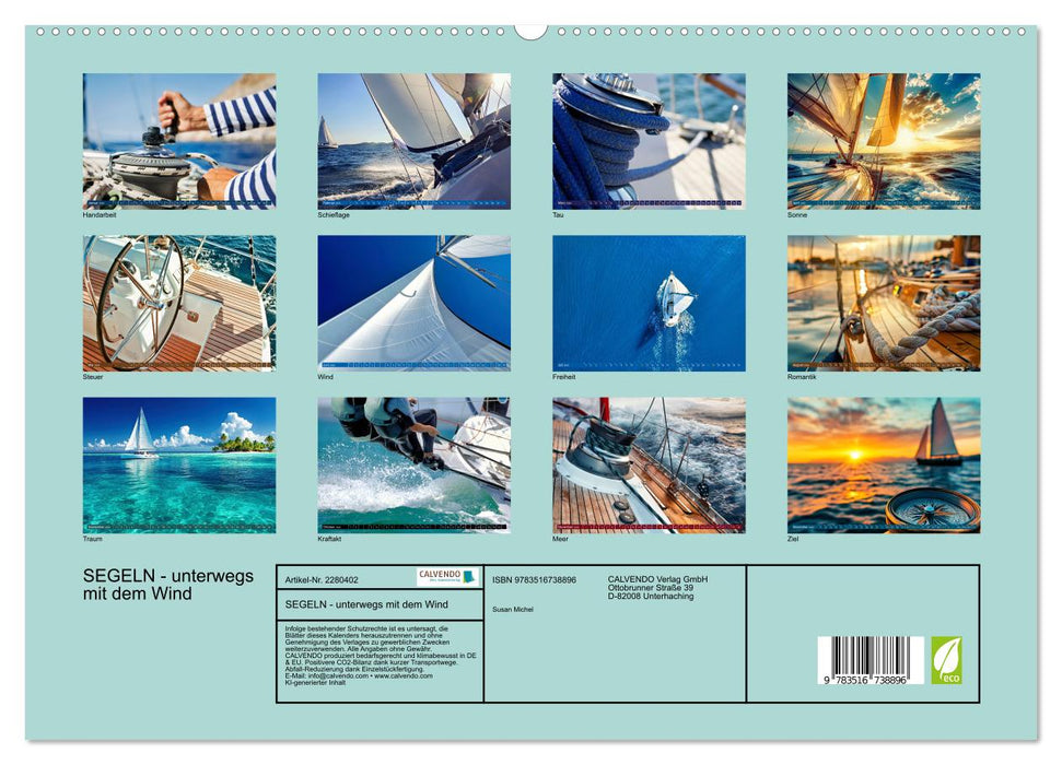 SEGELN - unterwegs mit dem Wind (CALVENDO Premium Wandkalender 2026)