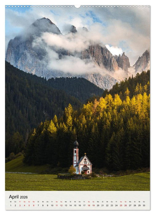Die Dolomiten - Berge, die begeistern (CALVENDO Premium Wandkalender 2026)