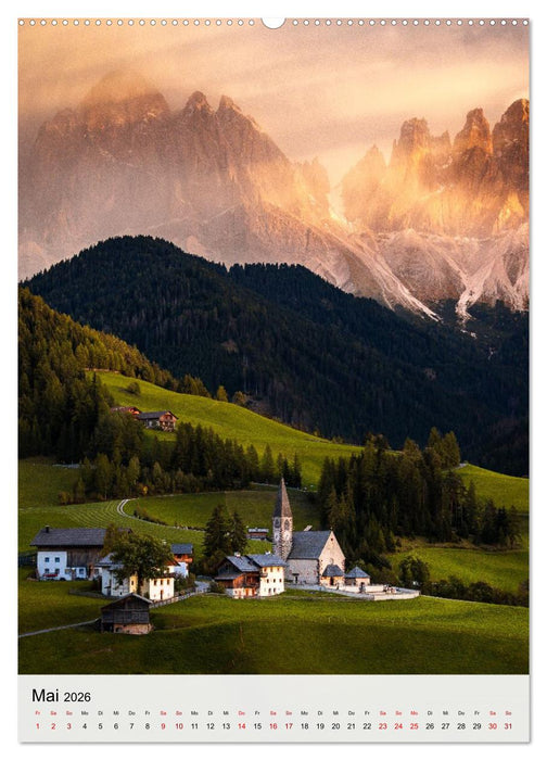 Die Dolomiten - Berge, die begeistern (CALVENDO Premium Wandkalender 2026)