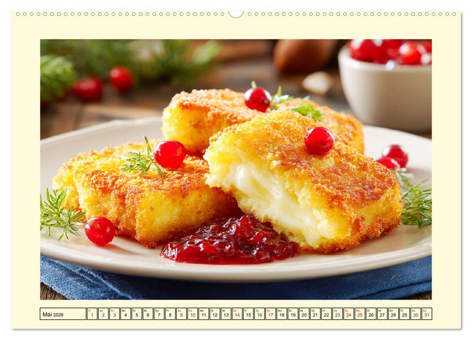 Die goldene Kruste. Panierter Genuss und knuspriges Glück (CALVENDO Wandkalender 2026)