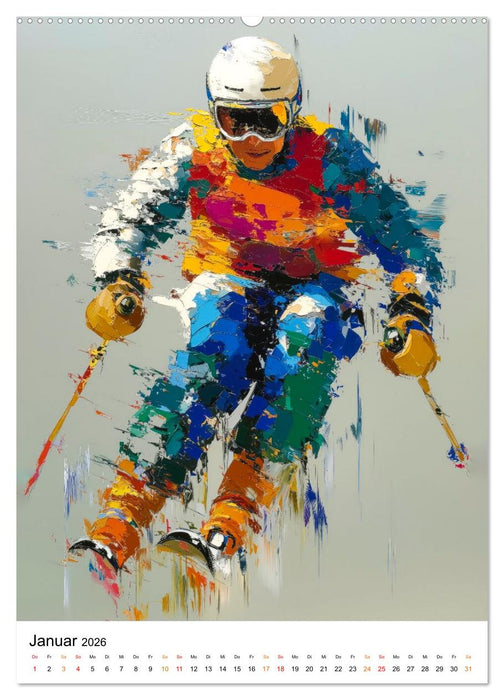 Sport in Farben (CALVENDO Premium Wandkalender 2026)