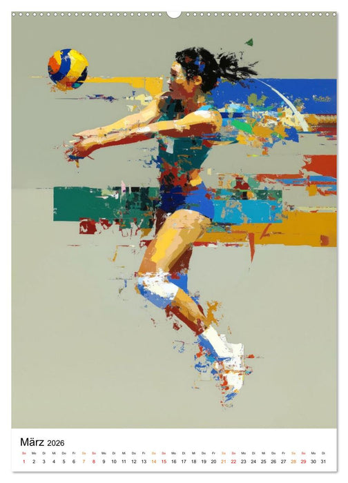 Sport in Farben (CALVENDO Premium Wandkalender 2026)