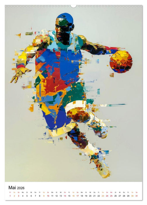 Sport in Farben (CALVENDO Premium Wandkalender 2026)