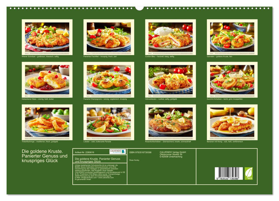 Die goldene Kruste. Panierter Genuss und knuspriges Glück (CALVENDO Premium Wandkalender 2026)