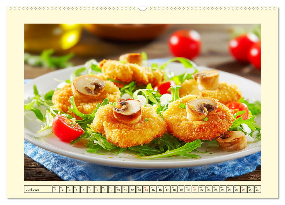 Die goldene Kruste. Panierter Genuss und knuspriges Glück (CALVENDO Premium Wandkalender 2026)