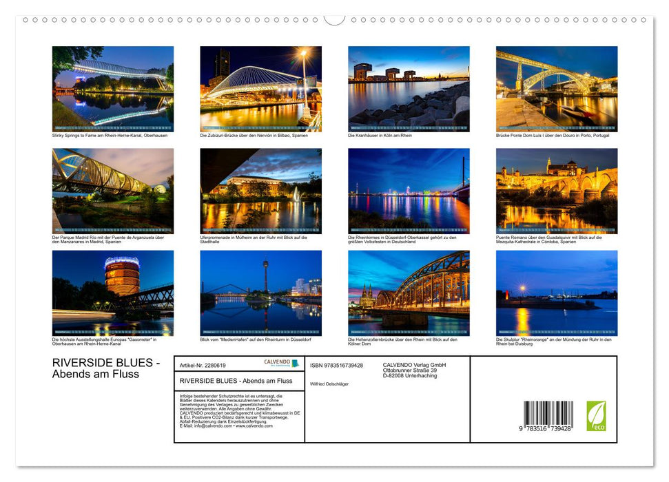 RIVERSIDE BLUES - Abends am Fluss (CALVENDO Premium Wandkalender 2026)
