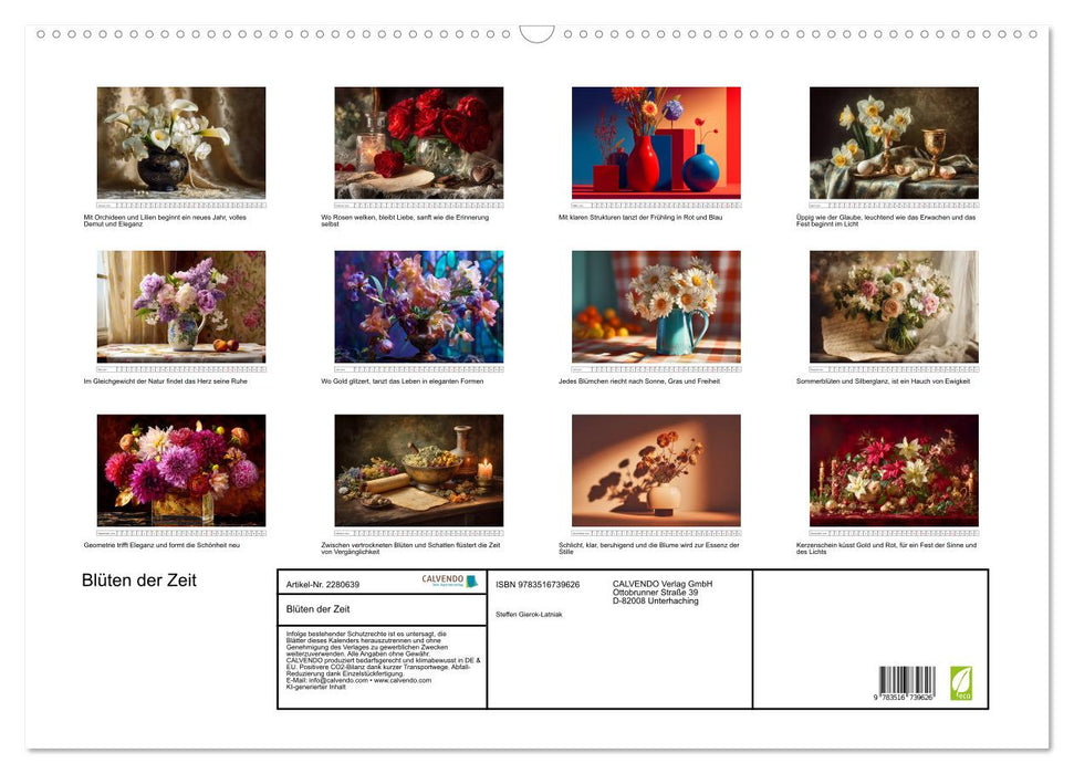 Blüten der Zeit (CALVENDO Wandkalender 2026)