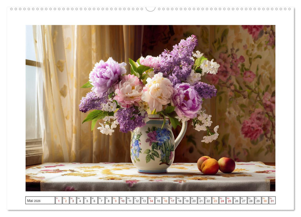 Blüten der Zeit (CALVENDO Wandkalender 2026)