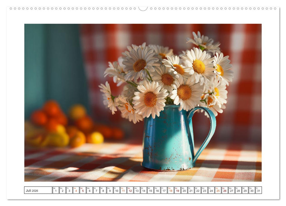 Blüten der Zeit (CALVENDO Premium Wandkalender 2026)