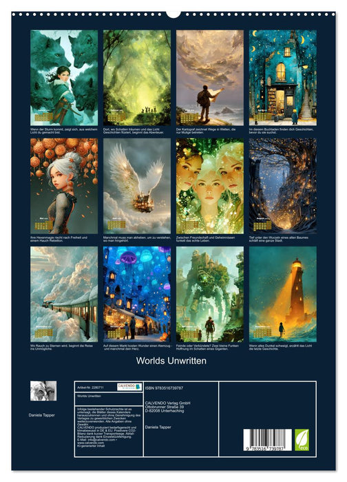 Worlds Unwritten (CALVENDO Premium Wandkalender 2026)