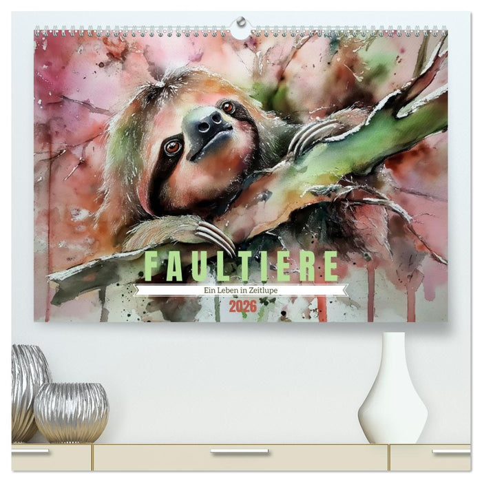 Faultiere, ein Leben in Zeitlupe (CALVENDO Premium Wandkalender 2026)