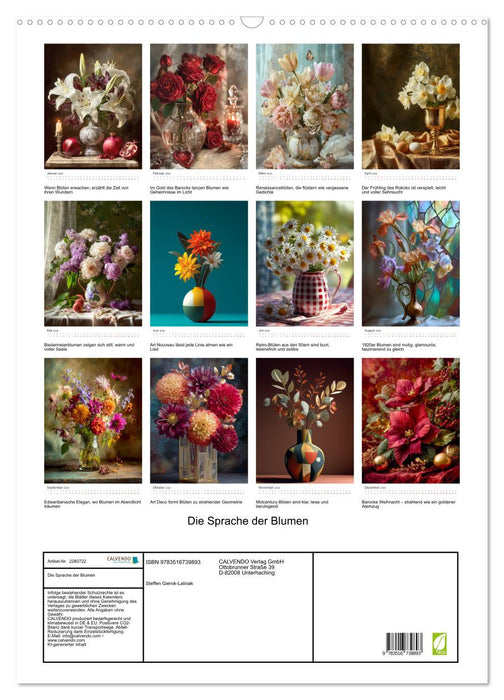 Die Sprache der Blumen (CALVENDO Wandkalender 2026)