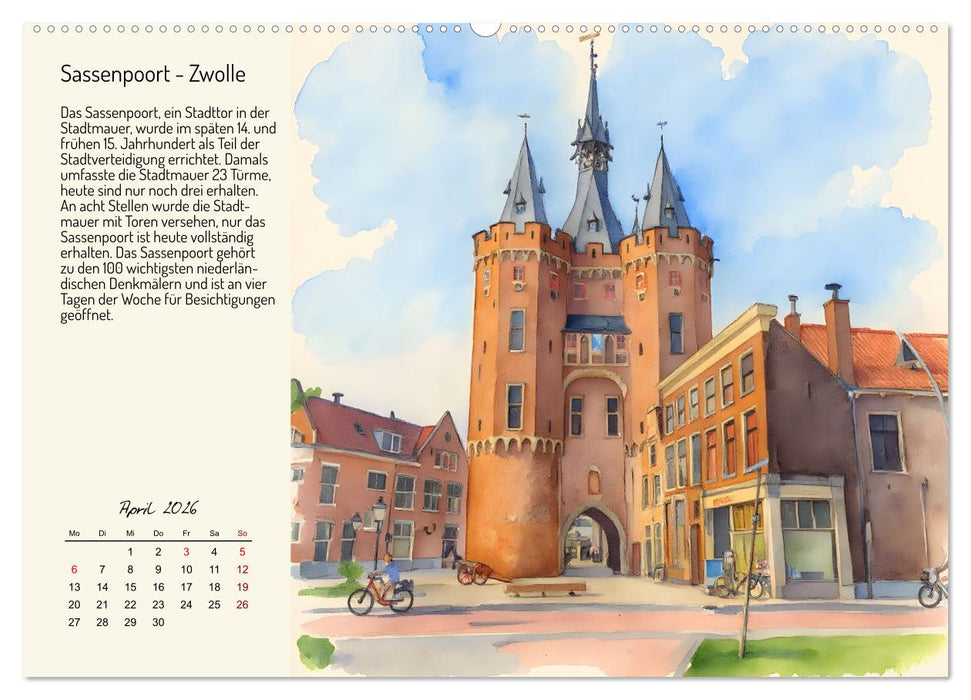 Romantische Reise durch die Niederlande (CALVENDO Premium Wandkalender 2026)