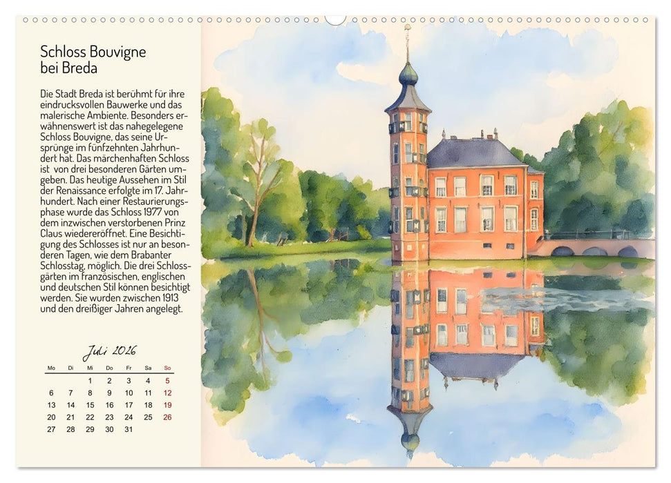 Romantische Reise durch die Niederlande (CALVENDO Premium Wandkalender 2026)