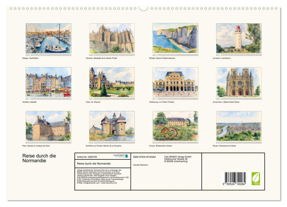 Reise durch die Normandie (CALVENDO Premium Wandkalender 2026)