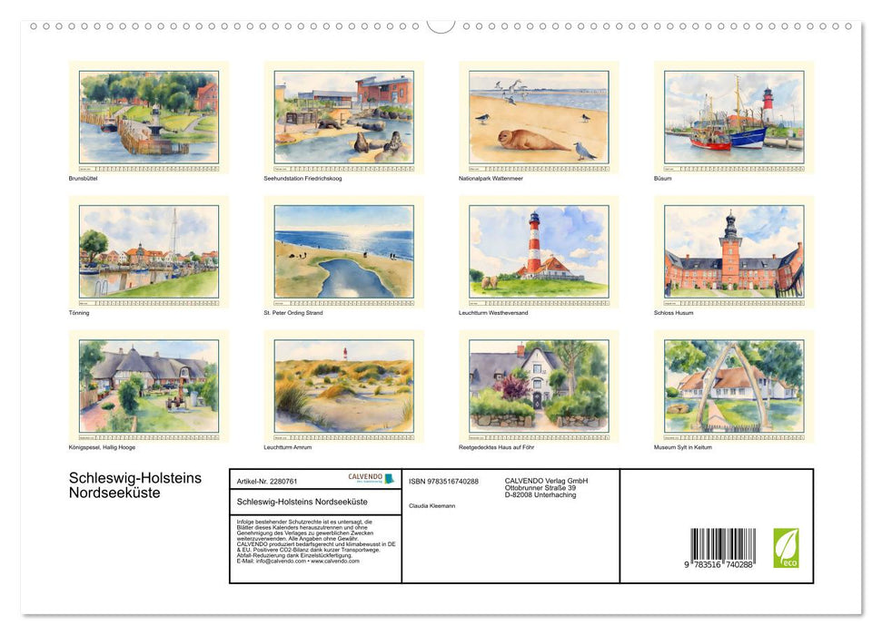 Schleswig-Holsteins Nordseeküste (CALVENDO Premium Wandkalender 2026)