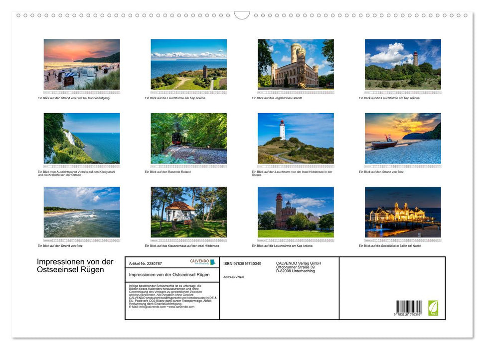 Impressionen von der Ostseeinsel Rügen (CALVENDO Wandkalender 2026)