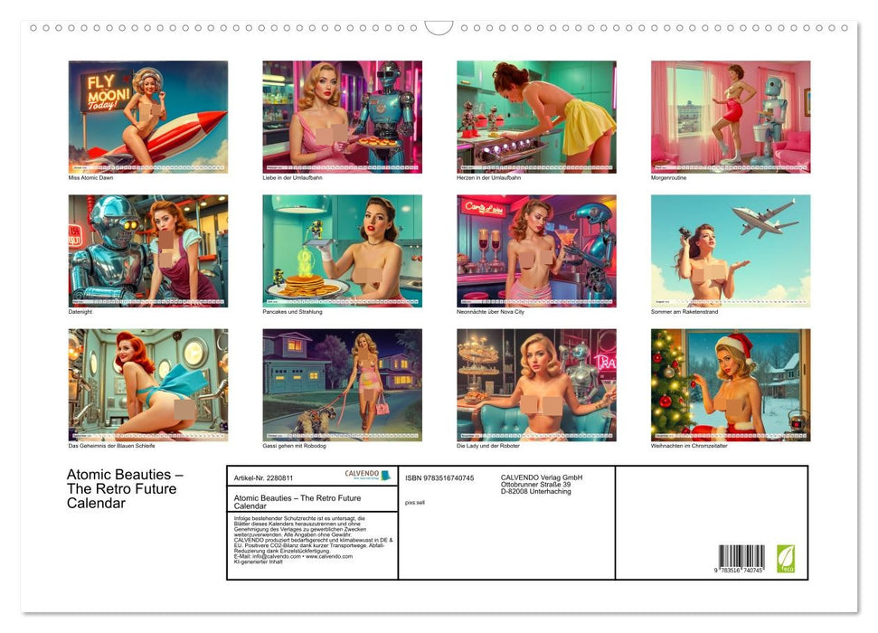 Atomic Beauties – The Retro Future Calendar (CALVENDO Wandkalender 2026)
