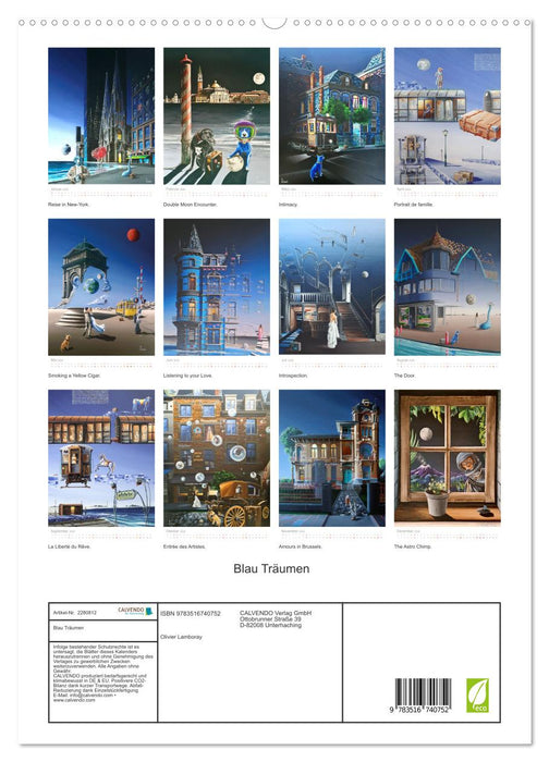 Blau Träumen (CALVENDO Premium Wandkalender 2026)