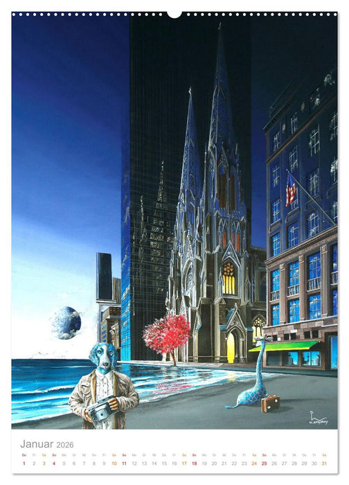 Blau Träumen (CALVENDO Premium Wandkalender 2026)