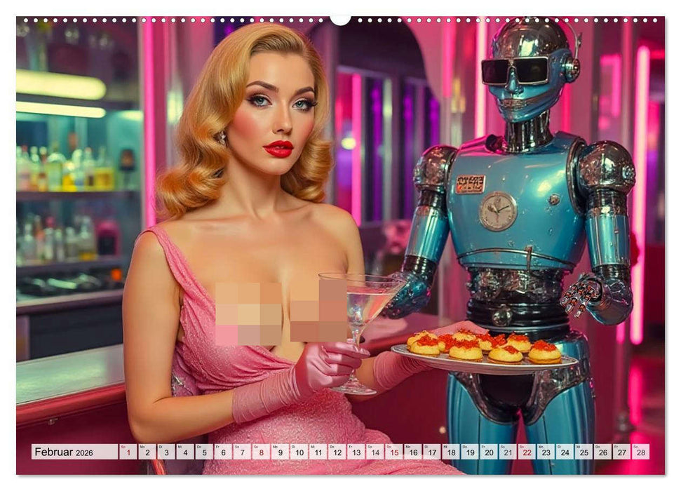 Atomic Beauties – The Retro Future Calendar (CALVENDO Premium Wandkalender 2026)