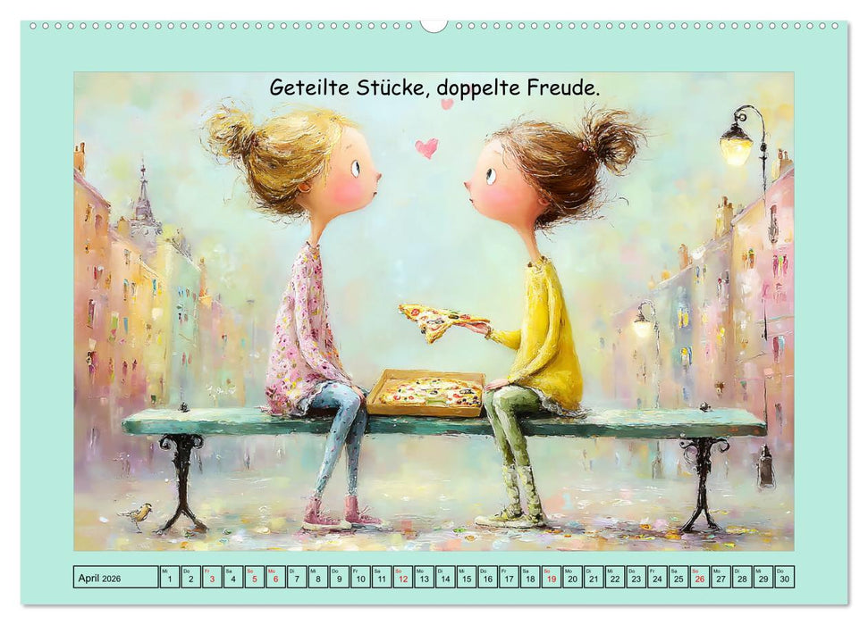 Herzensmomente. Beste Freundinnen in Liebe verbunden (CALVENDO Wandkalender 2026)