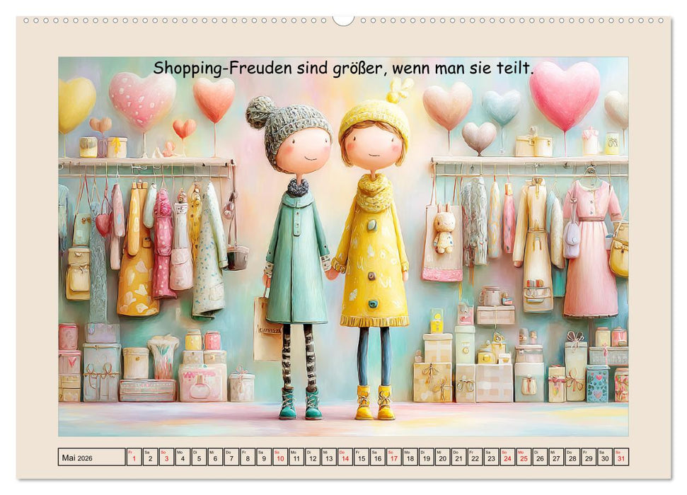 Herzensmomente. Beste Freundinnen in Liebe verbunden (CALVENDO Wandkalender 2026)