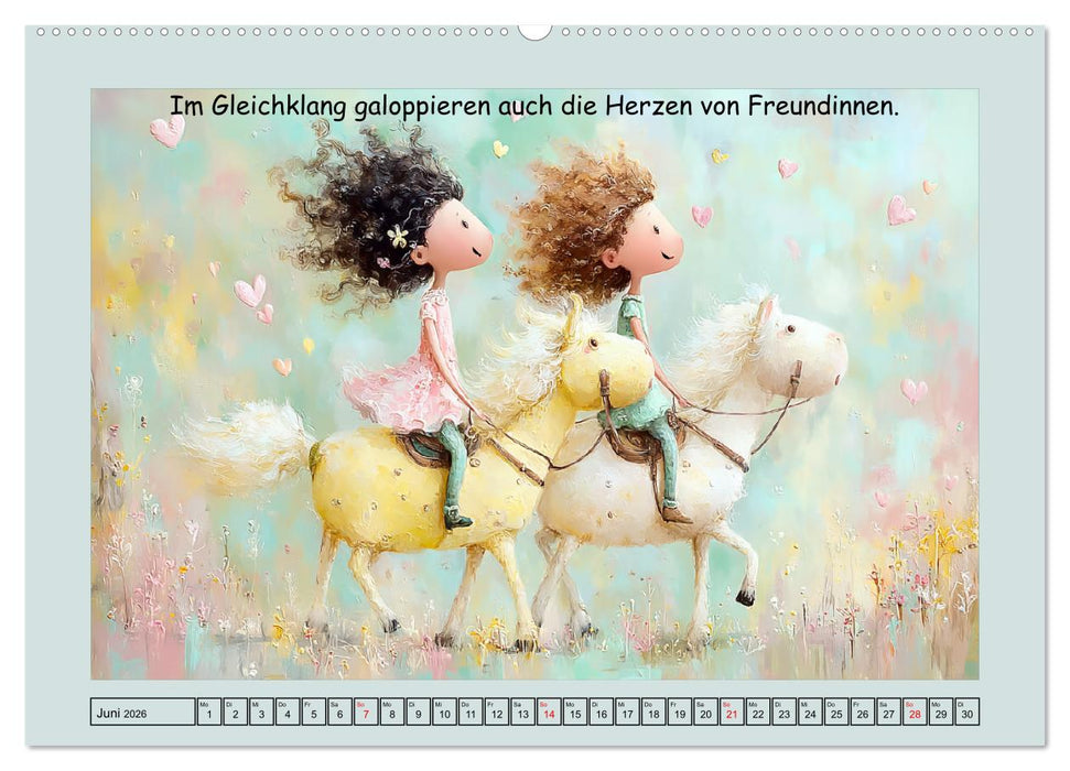 Herzensmomente. Beste Freundinnen in Liebe verbunden (CALVENDO Wandkalender 2026)