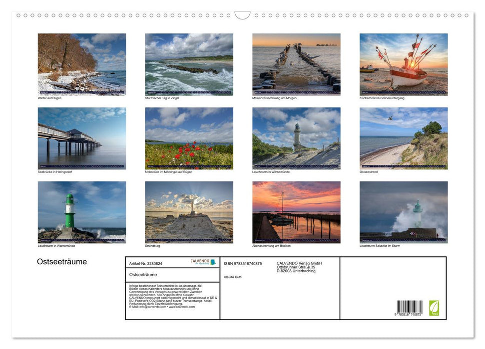 Ostseeträume (CALVENDO Wandkalender 2026)