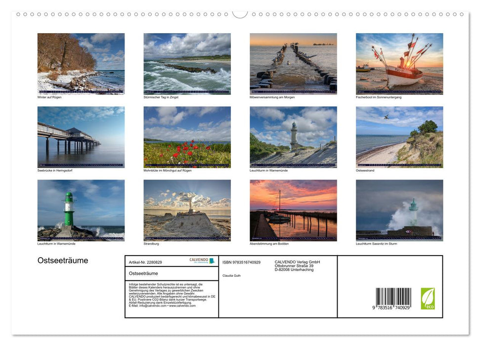 Ostseeträume (CALVENDO Premium Wandkalender 2026)