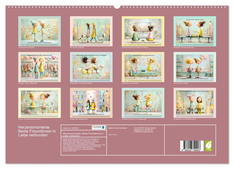 Herzensmomente. Beste Freundinnen in Liebe verbunden (CALVENDO Premium Wandkalender 2026)
