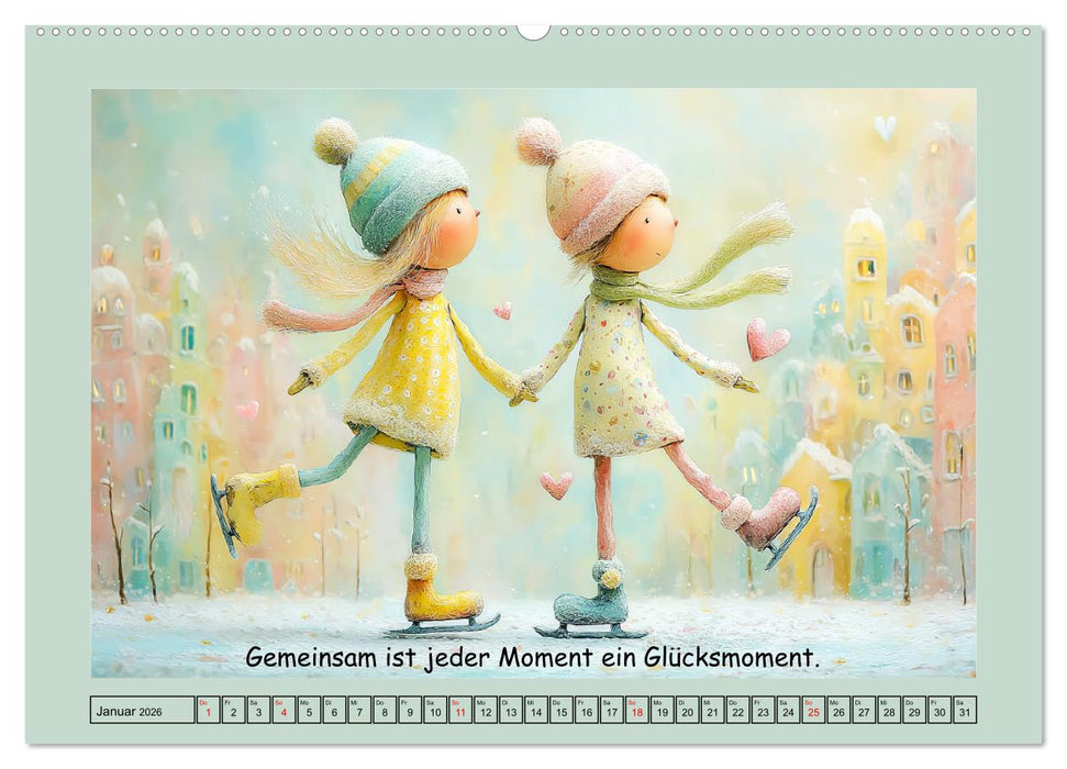 Herzensmomente. Beste Freundinnen in Liebe verbunden (CALVENDO Premium Wandkalender 2026)
