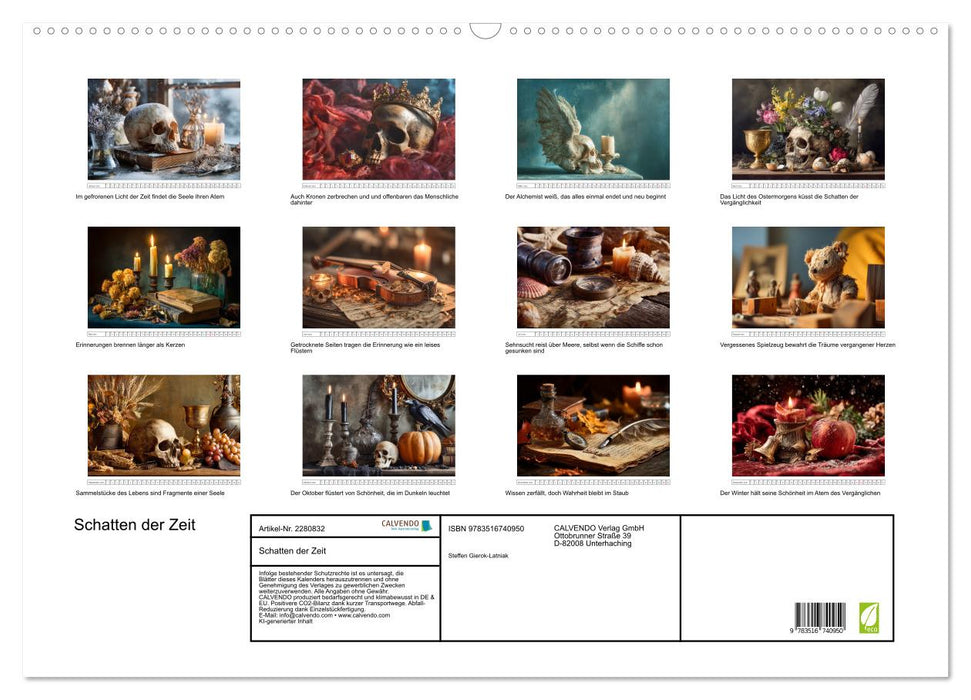 Schatten der Zeit (CALVENDO Wandkalender 2026)