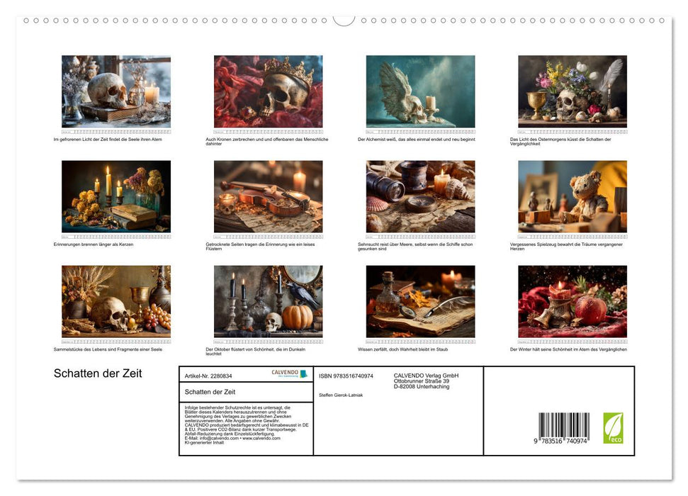 Schatten der Zeit (CALVENDO Premium Wandkalender 2026)