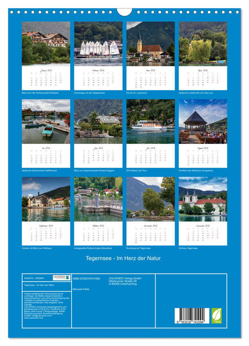 Tegernsee - Im Herz der Natur (CALVENDO Wandkalender 2026)