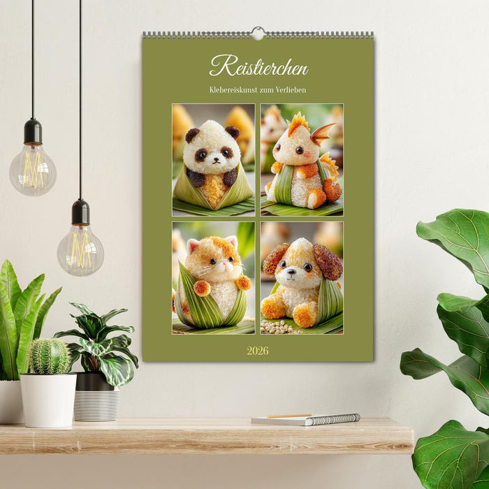 Reistierchen. Klebereiskunst zum Verlieben (CALVENDO Wandkalender 2026)