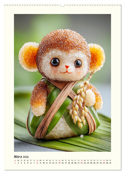 Reistierchen. Klebereiskunst zum Verlieben (CALVENDO Wandkalender 2026)