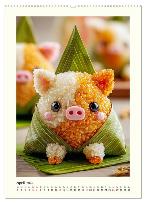 Reistierchen. Klebereiskunst zum Verlieben (CALVENDO Wandkalender 2026)