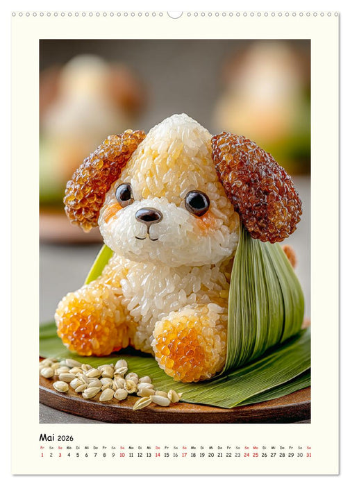 Reistierchen. Klebereiskunst zum Verlieben (CALVENDO Wandkalender 2026)