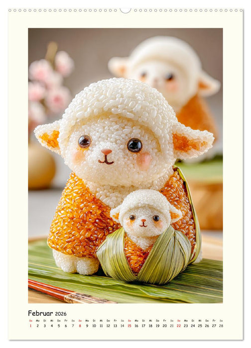 Reistierchen. Klebereiskunst zum Verlieben (CALVENDO Premium Wandkalender 2026)