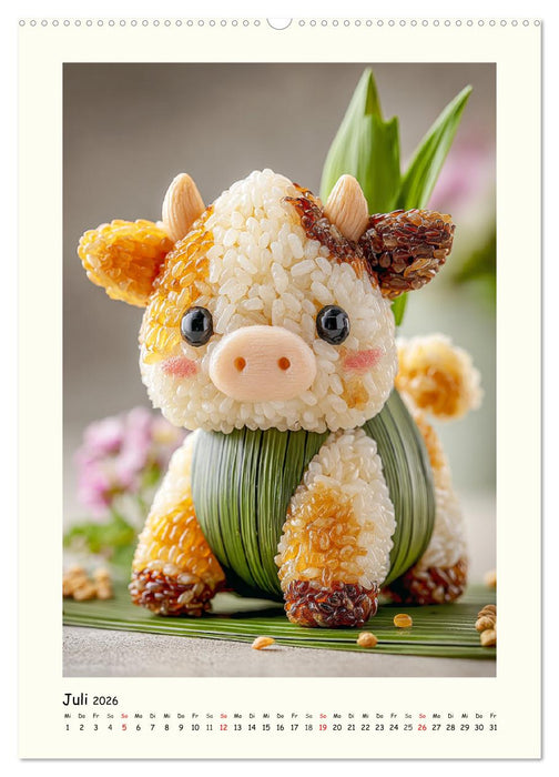 Reistierchen. Klebereiskunst zum Verlieben (CALVENDO Premium Wandkalender 2026)