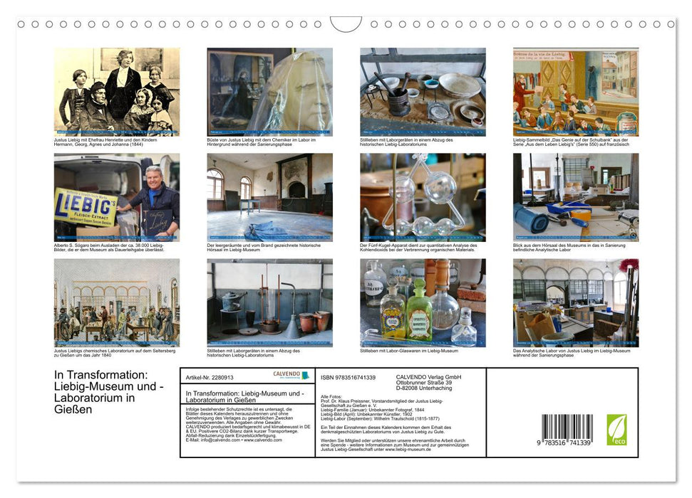 In Transformation: Liebig-Museum und -Laboratorium in Gießen (CALVENDO Wandkalender 2026)