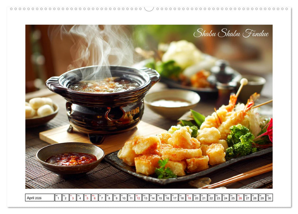 Genussmomente. Streifzug durch die japanische Küche (CALVENDO Wandkalender 2026)