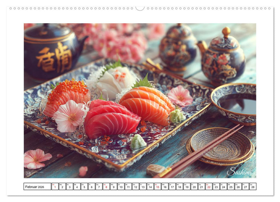 Genussmomente. Streifzug durch die japanische Küche (CALVENDO Premium Wandkalender 2026)